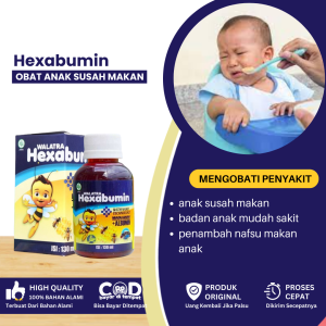 Obat Anak Susah Makan Badan Anak Mudah Sakit Obat Anak Makan Lahap Madu Vitamin Anak Penambah Nafsu Makan Anak Obat Anak Gemuk Sehat Obat Memperbaiki Percernaan Anak Anak Susah Makan Nasi/Sayur/Buah Buahan - Walatra Hexabumin