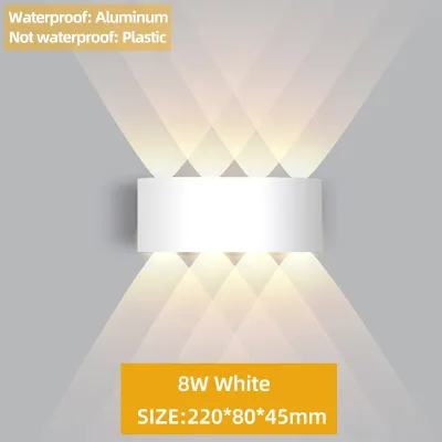 Outdoor Wall Light LED Wall Lamp Waterproof Aluminium Interior Wall Lights For Bedroom Living Room Corridor Indoor Outdoor Lighting