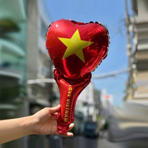 Bóng Quốc Kỳ Việt Nam Trang Trí Lễ Hội Đại Lễ Bóng Đỏ Sao Vàng Bóng Cầm Tay Trái Tim Diệp Linh