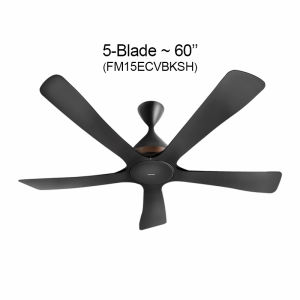 Panasonic 60" Wifan F-M15GC/FM15EC Wifi 5-blade with/without LED Ceiling Fan | FM15GCVBKSH / FM15ECVBKSH