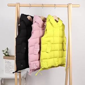 OLEKID 2025 Autumn Winter Children Vest For Girls Hooded Thicken Warm Girls Sleeveless Jacket 3-12 Years Kids Teenager Waistcoat