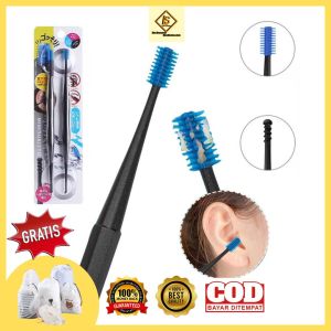 KOREK KUPING Earpick Pembersih Dua Sisi Wax Vac Silikon Lembut Spiral Penghilang Kotoran Telinga Tindik Telinga EAR PIERCING