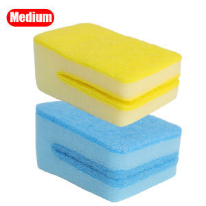3PCS U-shaped Washing Sponge Large-mouthed Double-sided Kitchen Knife Dishwashing Sponges Magic Cleaning Wipe Scouring Pads Cleaner