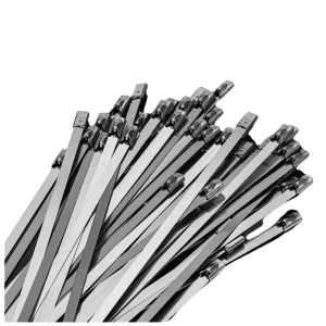 VALER 100Pcs 304 Stainless Steel Zip Ties Heat Proof 4.6mm Width Heavy Duty Organizer Metal Cable Ties Heavy Duty Zip Tie Fastener Machinery