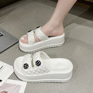 【BELI LOKAL】Dejavu Sandal Lucu Wanita Sandal Jelly Slop Wedges Premium Platform EVA Rubber Non Slip Sole Double Strap HVC907