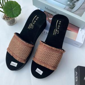 sandal wedges wanita kokop./slop webing bisban rawis terbaru