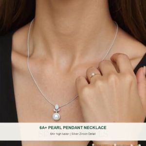 SINLISH Store Recommended Must-Have 6A+ Perfectly Round Flawless Natural Pearl Necklace High Luster Pendant 11-12mm