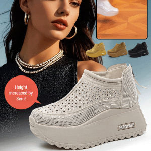 Breathable Platform Sports Shoes Thick Sole Women Sneakers 8cm Height Increasing Women Fashion Casual Shoes