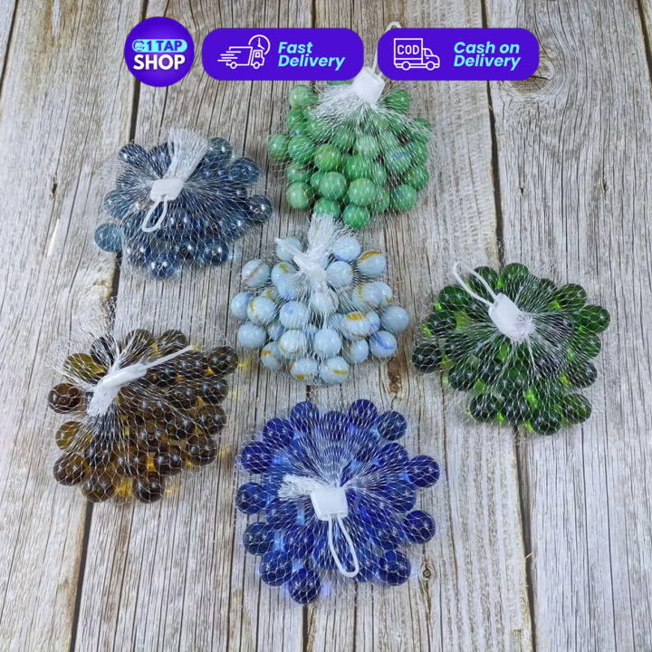 1Tap 30pcs Opaque Cat's Eye Glass Marble Marbles Jolen Holen Aquarium Jolens Laruan