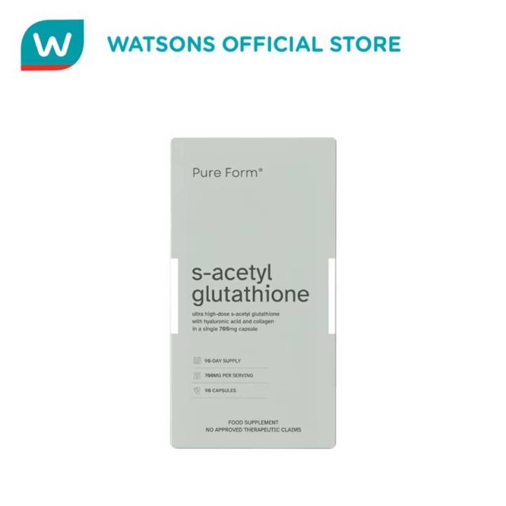 PURE FORM S-Acetyl Glutathione with Hyaluronic Acid and Collagen Capsule