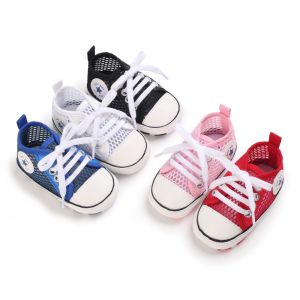 Pink Baby Sneakers Shoes Baby Toddler Shoes Fashion Baby Christening Anti-Skid Newborn Shoes for Boys and Girls 0-18Months