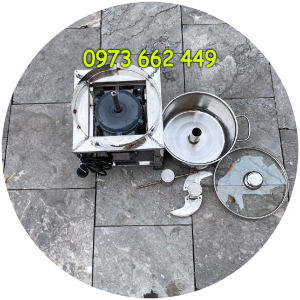 Máy xay thịt xé ruốc xay chân nấm 11 KW nồi nhấc thả dao to