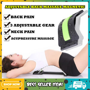 Magnetic Pressure Points Lumbar Traction Orthotic Magic Back Support Stretcher Spine Stretcher Lumbar Support Device for Back Stretching Pain Reliever Spinal Decompression