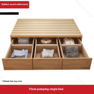 AUREO Solid Wood Tatami Bed Frame Bold Bed No Headboard Platform Bed Simplicity Tatami Bed