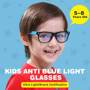 [Clearance Sale] Cyxus Anti Blue Light Glasses For Kids Computer Eyeglasses Spectacles Frame Ages 5~8 Anti Blue Ray UV400 Protection Spectacles Reduce Eye Strain Gaming Eyewear  (Black/Blue/Green/Red/Pink) 6101