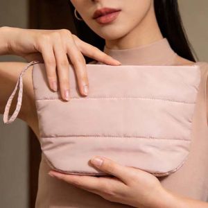 OMQAIO Candy Color Pouches Bag Organizer Handbag Filled with Cotton Cotton Coin Purse Earphone Bag Large Capacity Makeup Lipstick Pouch Girls