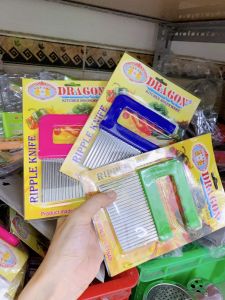 Dao lượn sóng cắt rau củ - dao chặn rau củ có tay cầm Vạn Lợi Cao cấp ( dao chặn U ) - gia dụng Nari