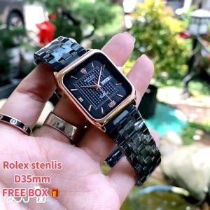Jam Tangan Wanita Stainless Steel Elegan Tanggal Hari Aktif