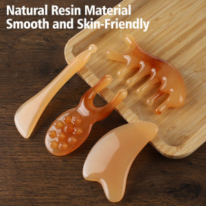 4Pcs Face Lifting Guasha Scraping Massage Tool Reduce Puffiness Facial Eye SPA Nose Lifting Head Massage Comb for Face Back Neck