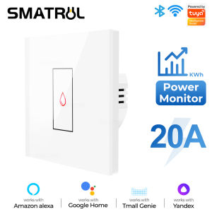 SMATRUL UK 20/40A WiFi untuk kegunaan dandang/Aircon 8000W Tuya Smart Life App kawalan jauh pada masa yang sama untuk Google Home Alexa