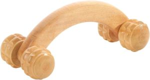 Wooden Back Roller Portable Muscle Massage Roller for Deep Tissue Relief Handheld Wooden Massage Roller for Neck and Back Therapy