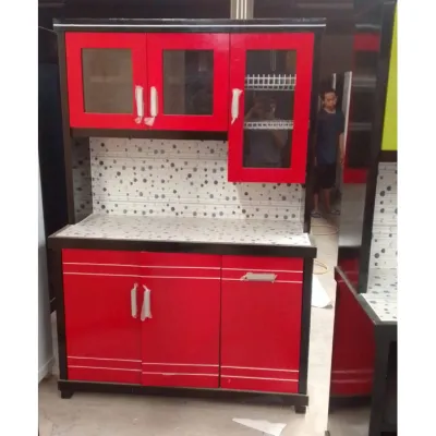 Lemari Sayur Rak Dapur 3 Pintu Body Hitam CMS
