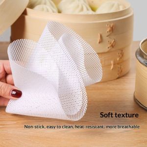 Rosy Recess Food-Grade Silicone Steamer Liner Non-Stick Breathable Heat-Resistant for Buns and Dumplings