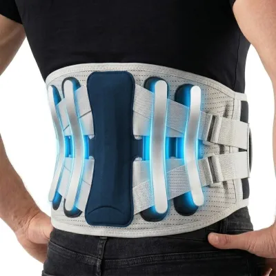Nẹp lưng buzesty cho giảm đau lưng thấp hơn từ thoát vị đĩa đệm đau thần kinh tọa & vẹo cột sống đai đeo hỗ trợ thắt lưng thoáng khí điều chỉnh được Ergonomic cho phụ nữ và nam giới hỗ trợ khu vực rộng với dải hỗ trợ 3D tăng cường