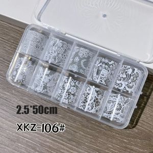 SPDD Thiết kế ren Phim dán móng Họa tiết da báo Mẫu sọc Tem dán móng tay Thời trang Đen Trắng Trang trí móng tay Tự làm móng tay