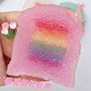 🎀New🎀 Squishy Toy Stress Relief Toy Cloudy Toast Lovely Dessert(Non-edible!) Cut Squeeze Slow Rebound Decompression Toy