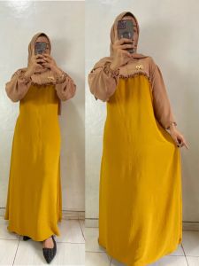 gamis malaya lebaran kombinasi