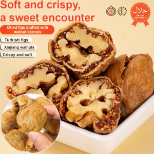 Fig With Walnut Kernels Handpeeled Dried Fruits Snacks Supplement Progesterone Fierce Tonic Walnuts Natural Non-Additive Snacks 无花果夹核桃