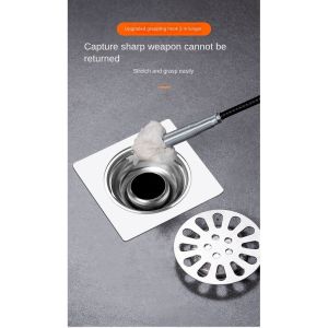 160cm Spring Pipe Dredging Tool Flexible Grabber Pickup Snake Cable Aid Grab Trash A Drain Auger Unclog Hair Drains Sink