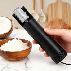 KAWAII BOX Anti-Splash Electric Coconut Meat Grater Safe Rotating Coconut Meat Remover Tool Easy To Clean Efficient Coconut Scraper Kitchen Use