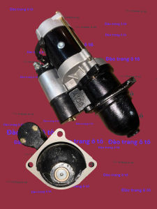 Đề 254 cong V 11 răng 24v lắp cho xe ô tô 35 đến 6 tấn máy 4108 xe ben xe thùng cửu long trường hải 5.8kw 3 tai