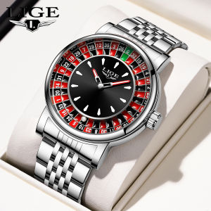 LIGE Fashion Creative Ball Waterproof Luminous Steel Watch Band Quartz Watch Men and Women + Box