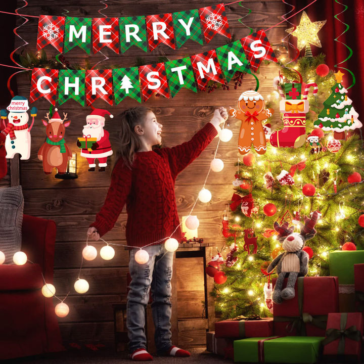 Festive Charm with the Christmas Banner MERRY CHRISTMAS Christmas Decoration Flag Christmas Pendant