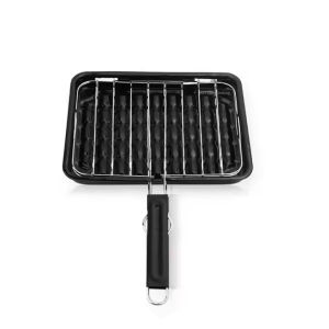 Portable BBQ Grill Pan With Tray Style Japanese Fish Chicken /BBQ Pemanggang Ikan Ayam Stail Jepun Pengepit Ikan Bakar