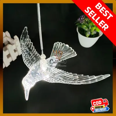 Lampu Burung Akrilik Burung Plastik Gantung Langit-Langit LED Hiasan Dekorasi Wedding Plastik Acrylic Pelaminan
