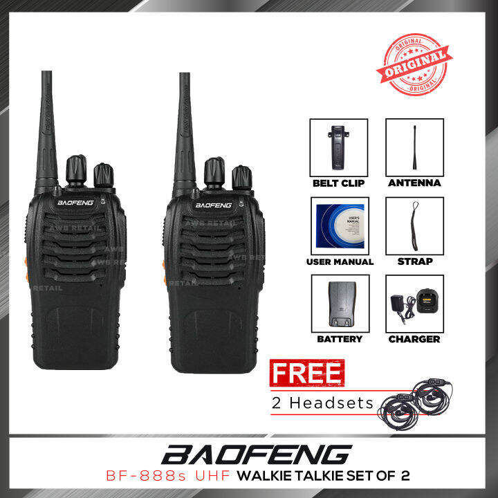 Baofeng/Platinum BF888s Walkie Talkie Portable Two-Way Radio UHF ...