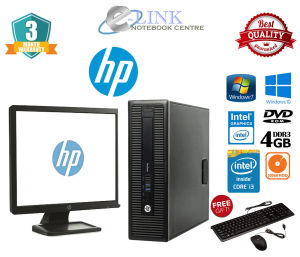 (HP i3 4th Generation Full Set Refurbished ) HP 600 G1 SFF /4GB-8GB RAM/250GB HDD/120GB-240GB SSD/WINDOW 7-10 With LCD