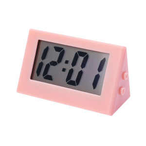 นาฬิกาจอแอลซีดีดิจิตอลขนาดเล็กแบบพกพาสำหรับห้องนอน Jam Tangan Elektronik เล็กเรียบง่ายการสอบของนักเรียนสำหรับผู้สูงอายุตั้งโต๊ะไร้เสียง