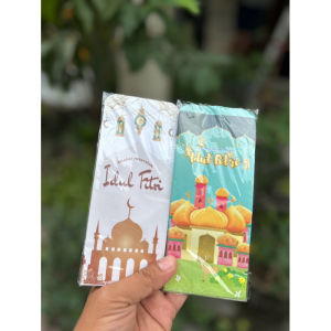 PAKET 50 PCS AMPLOP LEBARAN IDUL FITRI JUMBO MOTIF KALIGRAFI VIRAL 2025
