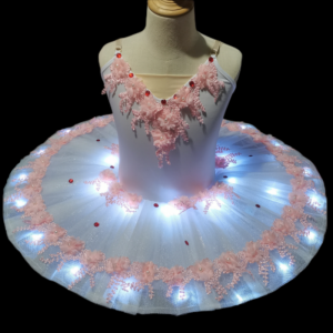 Childrens Ballet Performance Costume Princess Swan Lake Tulle Dress Toddler Glowing Dance TUTU Performance wear