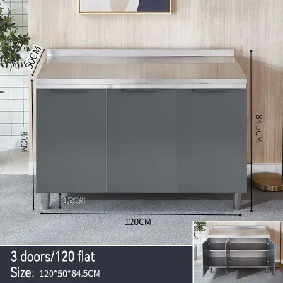 DOKIO Stainless Steel Kitchen Cabinet Sink Cabinet Drawers Gas Stove Cabinet Combined Storage Cardkine Cabinet Organizers Kitchen Set