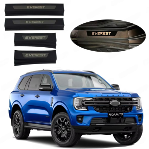 ชายบันไดแถบติดขอบประตูของ NASTA อุปกรณ์เสริมสติกเกอร์แป้นเหยียบขอบยางป้องกันรถแถบธรณีประตูรถปิกอัพสำหรับฟอร์ดเอเวอเรสต์เจนเนอเรชันถัดไป2023 2024 2025