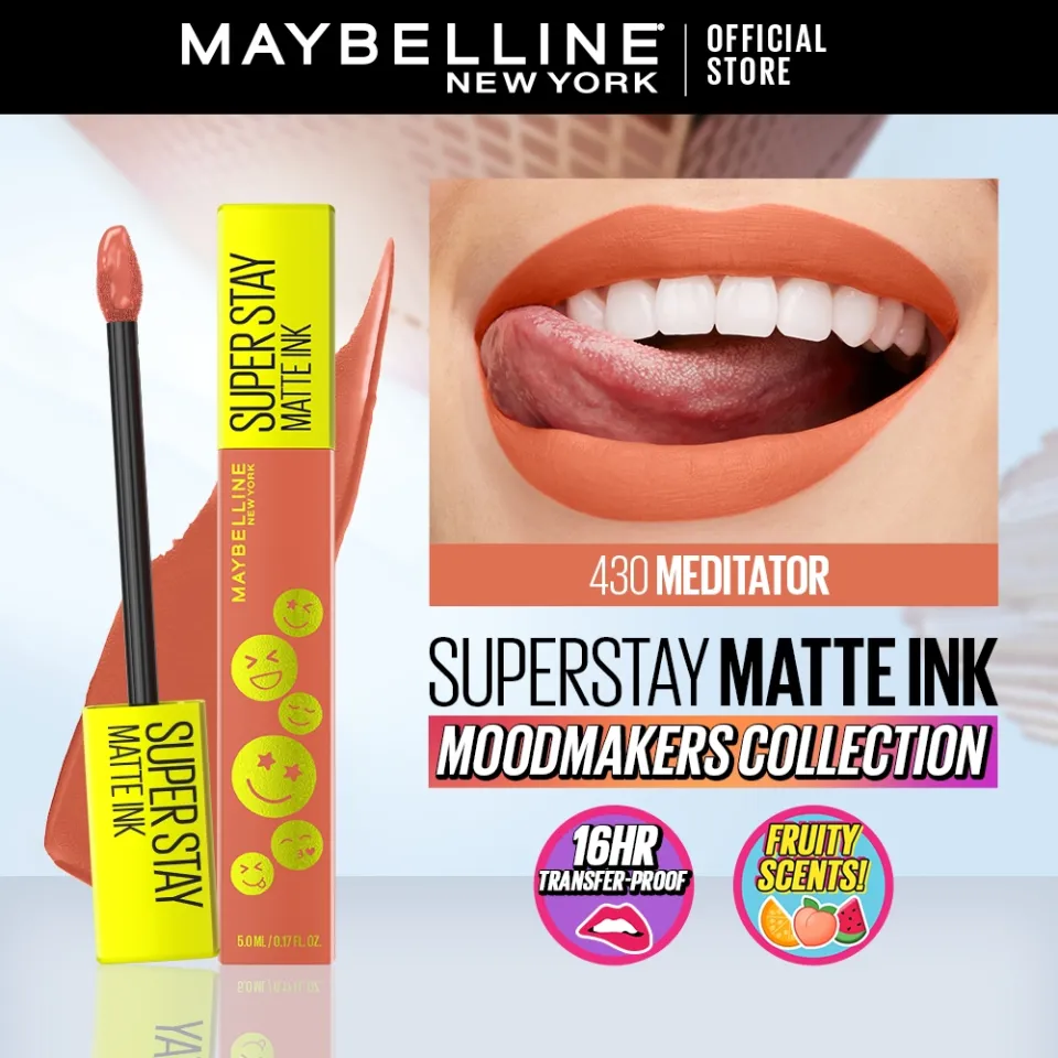 Maybelline Super Stay Matte Ink Moodmakers Collection Liquid Lipcolor,  De-Stresser, 0.17 fl oz 