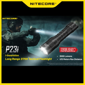 NITECORE P23i USB-C Rechargeable LED Flashlight 3000Lumens Dual Tail switches 6 Lighting Modes Include NL2150HPi Battery