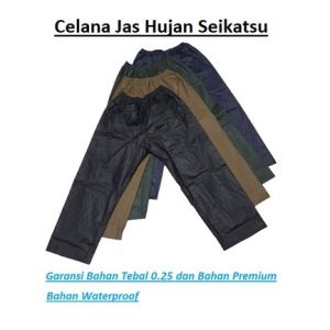 Jas Hujan Setelan Celana DarelFahri Mantel pria wanita dewasa anti rembes PVC 0.25 Tebal Elastis