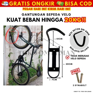 Gantungan Sepeda Dinding Tahan Beban 30kg
